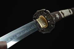 全铜太刀2 tachi product detail image 11 showing blade, saya, and fittings