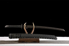 暗猎者-美式武士刀 katana product detail image 11 showing blade, saya, and fittings
