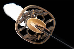 白金逆锋 katana product detail image 11 showing blade, saya, and fittings