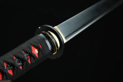 魔女 chokuto product detail image 11 showing blade, saya, and fittings