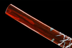 黑金棕络 katana product detail image 11 showing blade, saya, and fittings