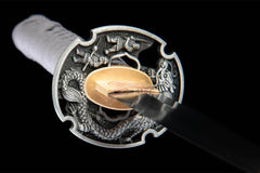 逆鳞·天翔 katana product detail image 11 showing blade, saya, and fittings