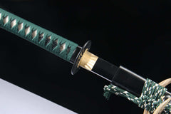 Teal Contrast 5160 spring steel katana in black / teal product photo 12