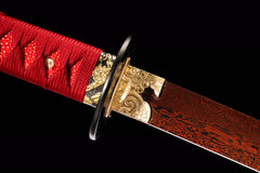 Red T10 Damascus Katana product photo 12