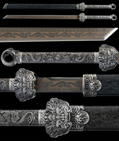 Shadow Silver Tang Dao 1065 Carbon Steel - LRT006