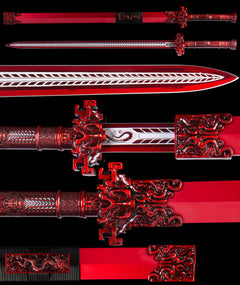 Crimson Flame Tang Dao 1065 Carbon Steel - LRT008