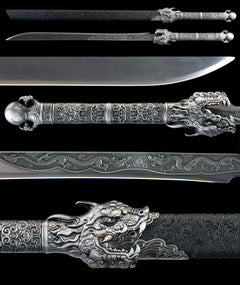 Obsidian Dragon Tang Dao 1065 Carbon Steel - LRT005