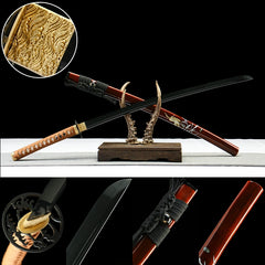 Katana – Kogarashi 木枯 handle, guard, and fittings detail photo