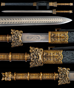 Bronze Script Tang Dao 1065 Carbon Steel - LRT014