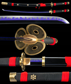 One Piece Black Enma Katana 1065 Steel product photo 2