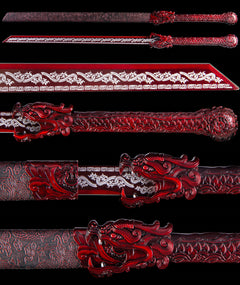 Crimson Scroll Tang Dao 1065 Carbon Steel - LRT010