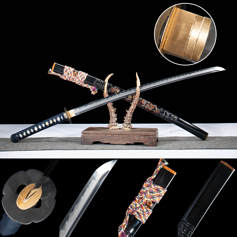 Relief Saya T10 Damascus Steel Katana - 鬼蜮