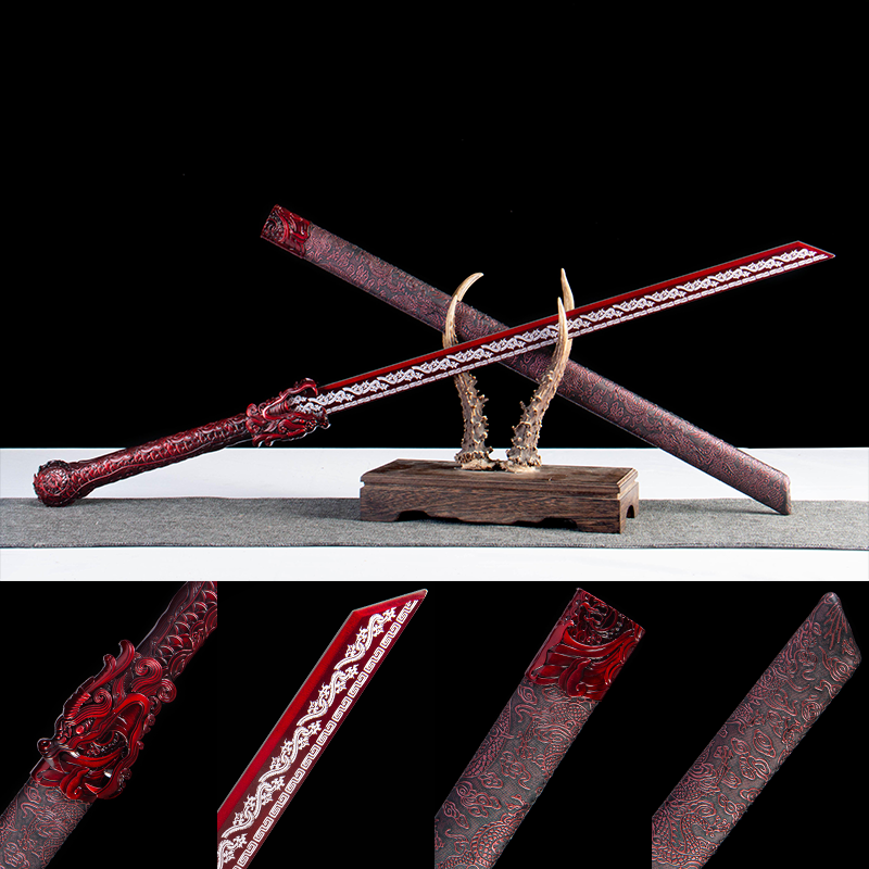 Crimson Scroll Tang Dao 1065 Carbon Steel - LRT010
