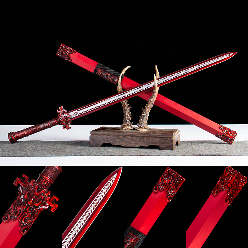 Crimson Flame Tang Dao 1065 Carbon Steel - LRT008