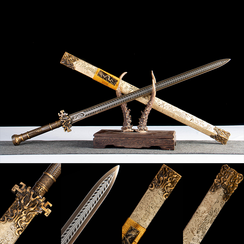 Imperial Gold Tang Dao 1065 Carbon Steel - LRT007