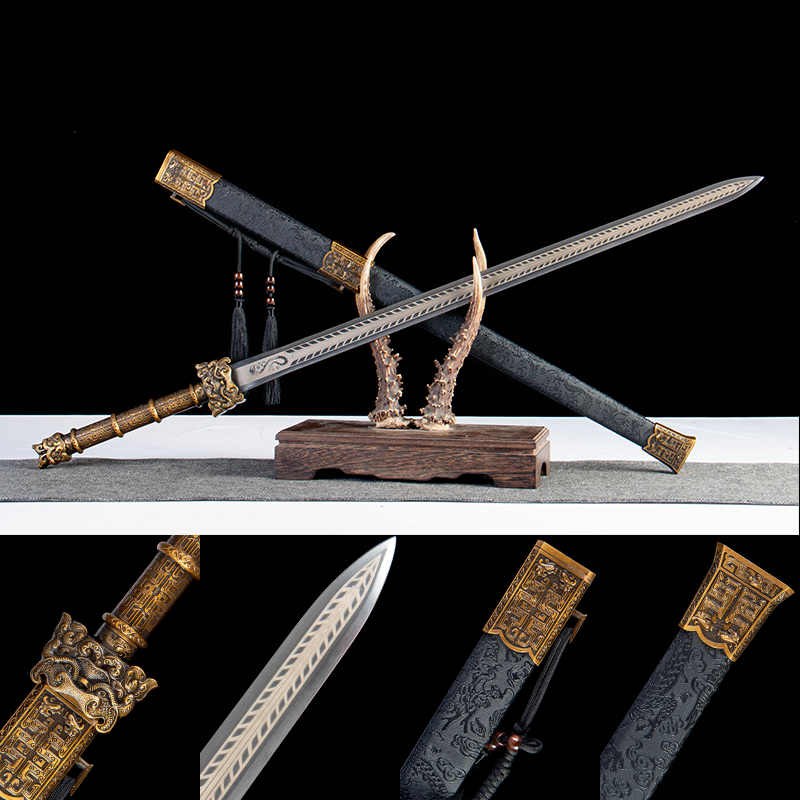 Bronze Script Tang Dao 1065 Carbon Steel - LRT014