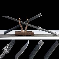 Obsidian Dragon Tang Dao 1065 Carbon Steel - LRT005