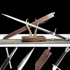 arming-sword-1060-plain-blade-brown-leather-scabbard-black-grip composite card