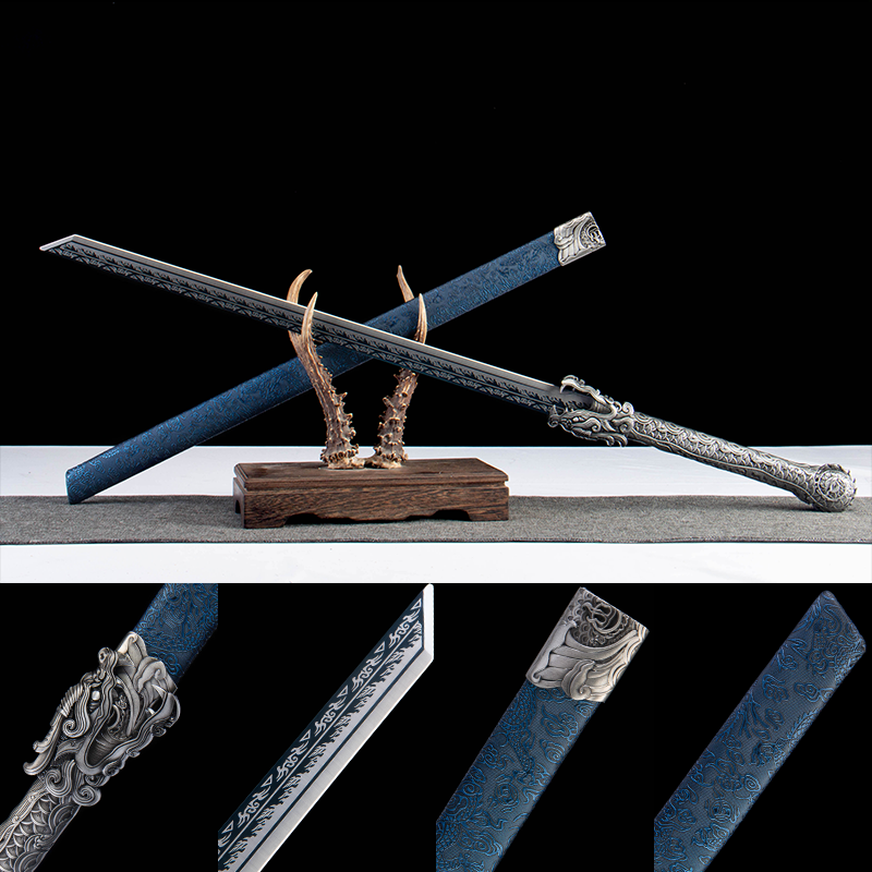 Blue Storm Dragon Tang Dao 1065 Carbon Steel - LRT004