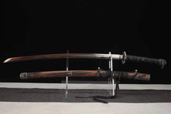 Katana – Sekiro Inspired Black Mortal Blade | Kuro Fushizanken（黒い不死斬剣） blade and saya detail photo