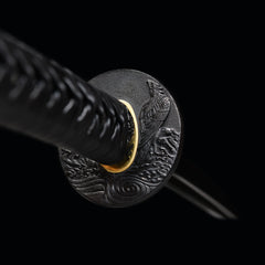 Sea Hawk Blackened Finish T10 steel Katana | NIMOFAN - 820872408191620