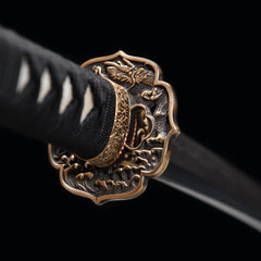 Small Reverse-Wave Hamon T10 steel Katana | NIMOFAN - 540872404081532