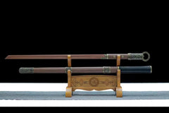 Tang Dao – Rosewood Hidden Handle – Bu Liang Ren 埋鞘唐刀 - Katana blade and saya detail photo