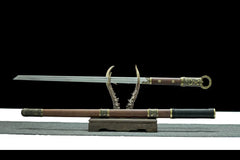 Tang Dao – T10 Clay-Tempered Hidden Handle – Bu Liang Ren 埋鞘唐刀 ... blade and saya detail photo