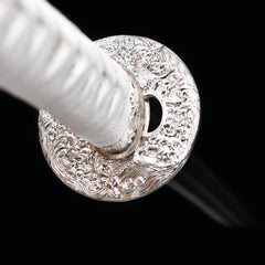 Silver Sea Dragon Kyomen Finish Steel Katana | NIMOFAN - 020872407171610
