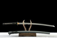 Katana – Kurogane no Kumo 鉄雲 - 65Mn manganese steel Katana blade and saya detail photo