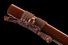 Katana – Akakumo 赤雲 - 65Mn manganese steel Katana handle, guard, and fittings detail photo