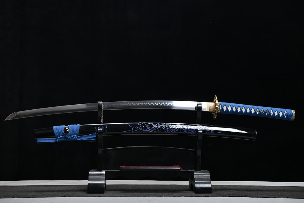 28 Inch T10 Clay-Tempered Katana with T-Straight Pattern - Octagonal Brilliance (八面玲珑 はちめんれいりょう) | NIMOFAN®