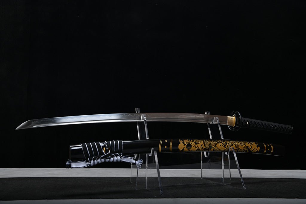 28 Inch Damascus Steel Style Patterned Steel Katana - Musashi ( 武蔵 むさし) | NIMOFAN®