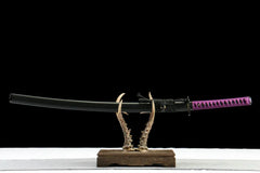 Katana – Kurohana no Tsubaki 黒花の椿 - T10 clay tempered steel Katana full product photo
