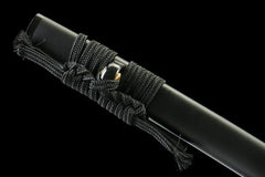 Katana – Kurohana no Tsubaki 黒花の椿 - T10 clay tempered steel Katana full product photo