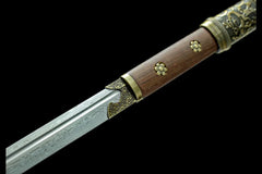 Tang Dao – Folded Steel Hidden Handle – Bu Liang Ren 埋鞘唐刀 - Katana blade and saya detail photo