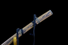 Katana – Undying Snowstrike | Fushigiri Kami no Fubuki handle, guard, and fittings detail photo