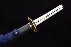 Katana – Yamato T10 Clay Tempered Blade | Enma no Ken 閻魔の剣 blade and saya detail photo