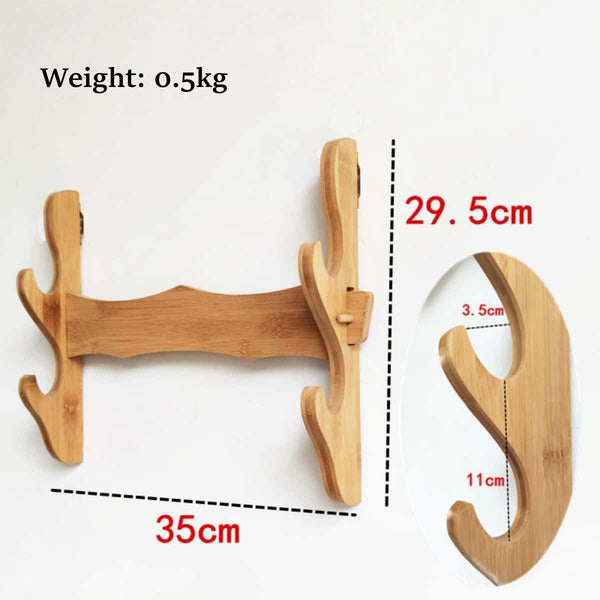 Bamboo Wall-Mounted Sword Stand