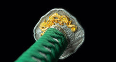 Chokutō – Green Thunderfold 緑雷の直刀 - folded steel Chokuto Sword full product photo