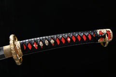 Imperial Chrysanthemum Tachi Style T10 Steel Katana | NIMOFAN - 060872402201457