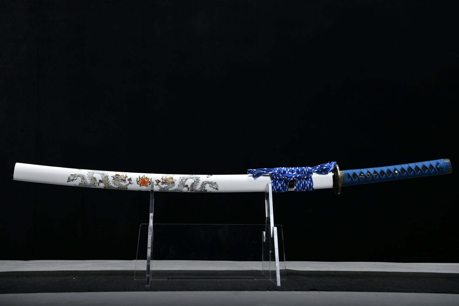 Dragon and Tiger Purple Finish Steel Katana | NIMOFAN - 220872403081488