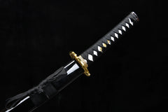 Wakizashi – 20-inch 1045 Steel Samurai Short Sword | Kinryu（金龍） handle, guard, and fittings detail photo
