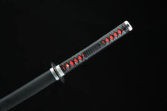 Demon Slayer Katana – Kamado Tanjirou | 炭治郎 handle, guard, and fittings detail photo