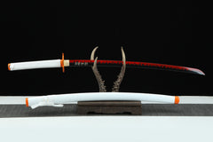 Demon Slayer Katana – Rengoku Flame Blade | 炎柱の日輪刀 blade and saya detail photo