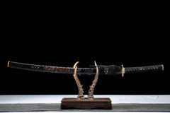 Choji Hamon Relief Saya T10 Clay Tempered Katana - 无咎