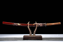 Crane Dogleg Hamon T10 Clay Tempered Katana - 枕流