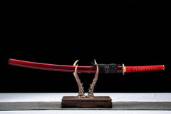 Red Saya Suguha T10 Clay Tempered Katana - 烛幽