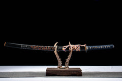 Relief Saya T10 Damascus Steel Katana - 鬼蜮