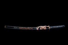 Relief Saya T10 Damascus Steel Katana - 鬼蜮